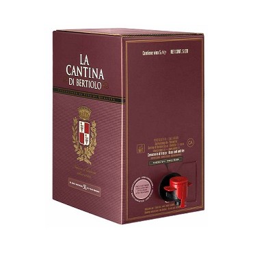 Vino Rosso Merlot 12% Vol 5 Lt Bag In Box